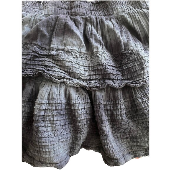 Aerie Women's Medium Tie Dye Blue Tiered Rock N Ruffle Skirt - Picture 5 of 8